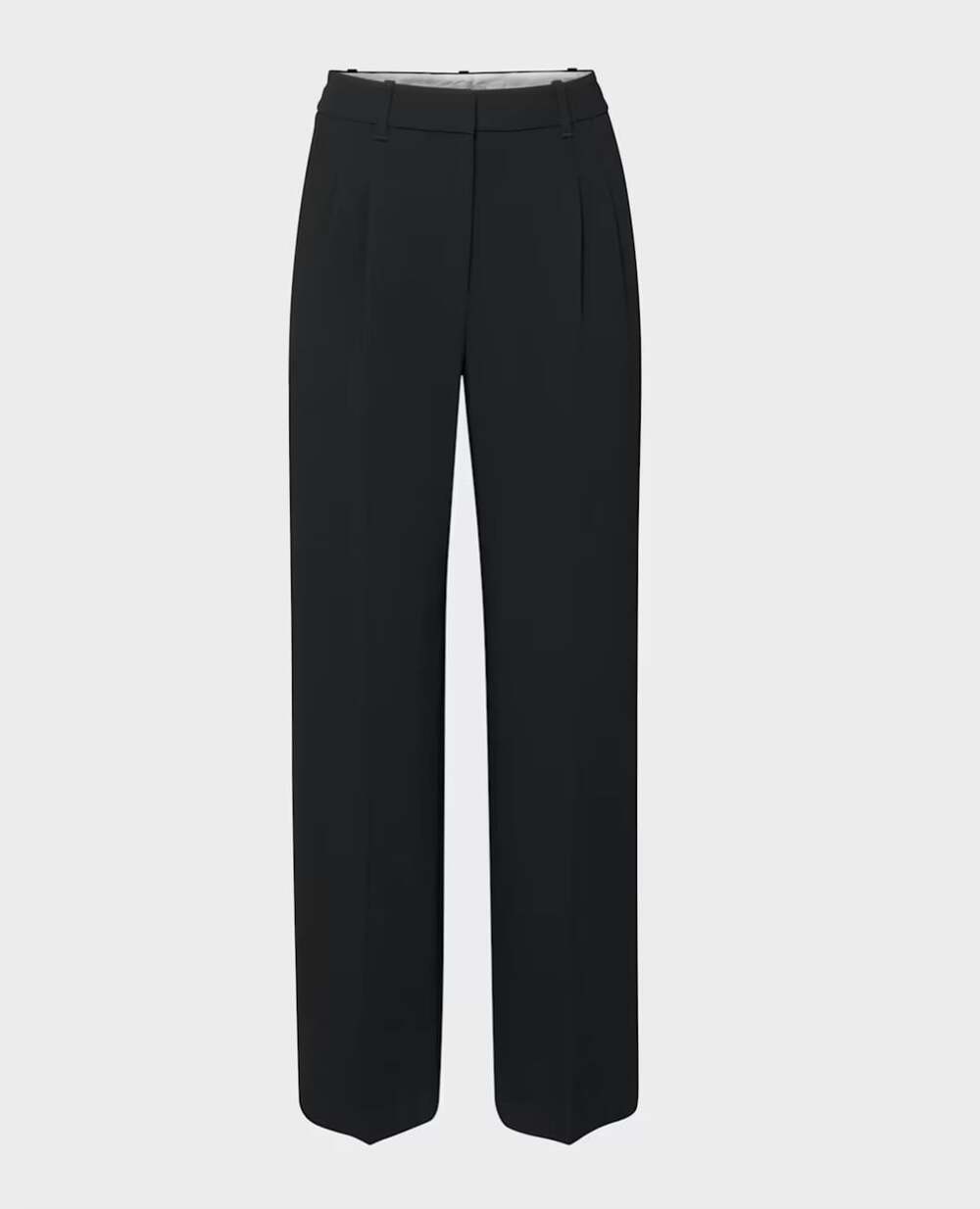 Aritzia Babaton The Pleated Pant in Black Size 00 Wide Leg Trouser